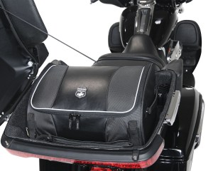 Photo of Traveler Lite inside of Harley Davidson trunk